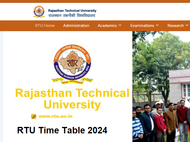 RTU Exam Time Table