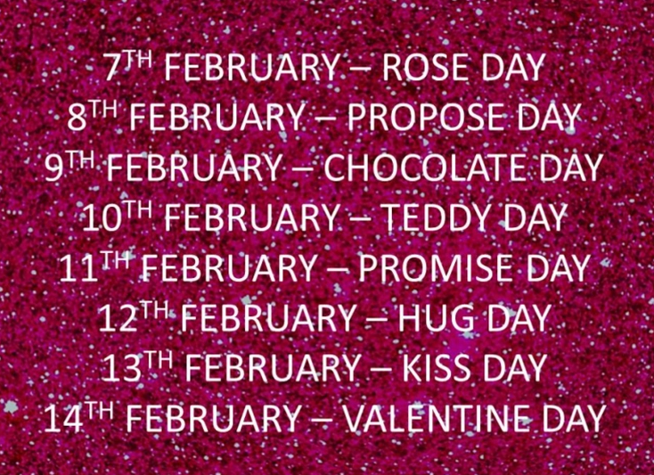 Valentine Week 2024 Date Sheet Full List Photo (7 to 14 February)