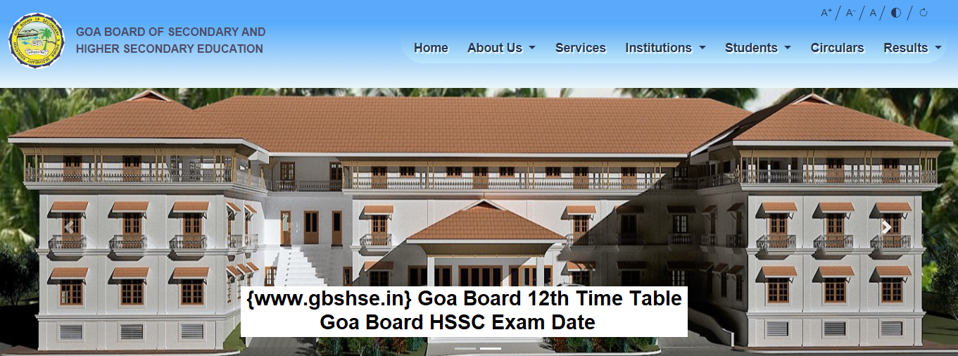 Goa Board 12th Time Table