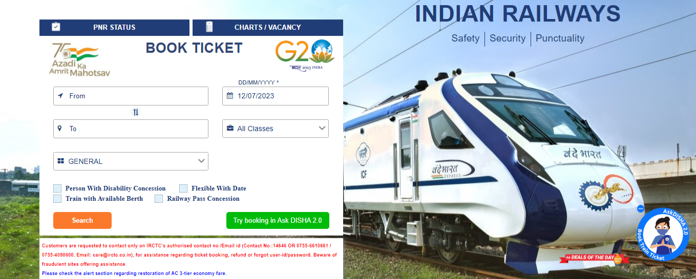Diwali Train Ticket Booking