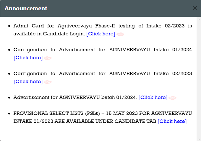 Indian Air Force Bharti Notification