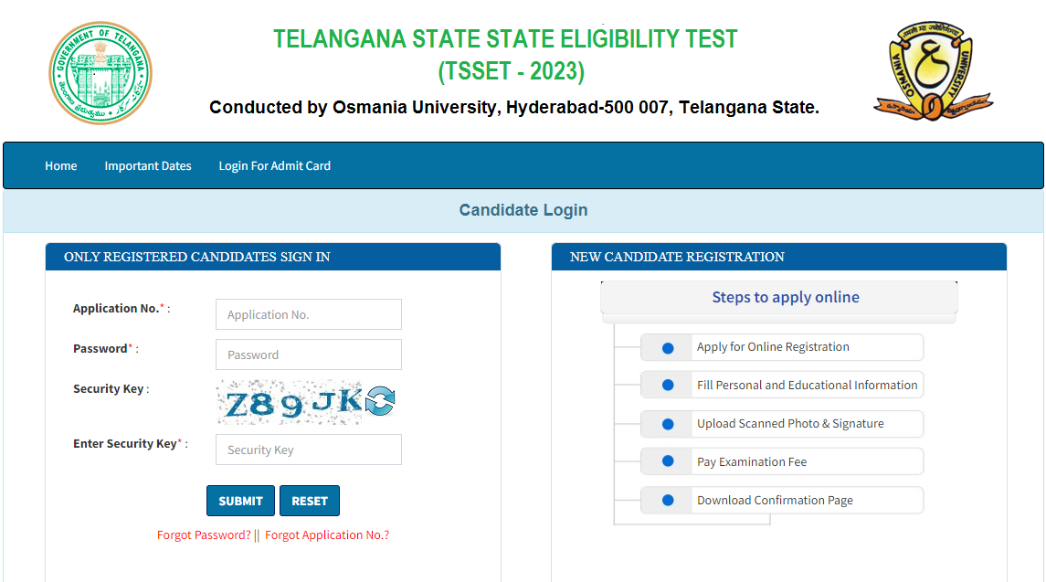 TS Set Hall Ticket 2024 ( Admit Card , Online Date